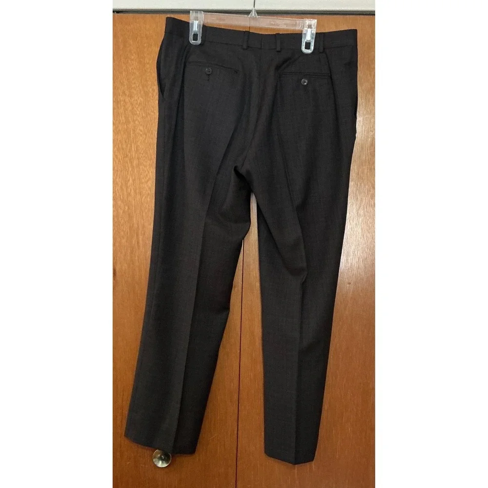 Murano‎ Collezion Slim Fit Men's Grey/Brown Wool Suit 44L Jacket 38W Pants Work